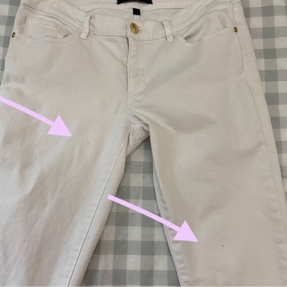 JUICY Couture white jeans medium rise skinny stretchy denim size 30 - Picture 9 of 14
